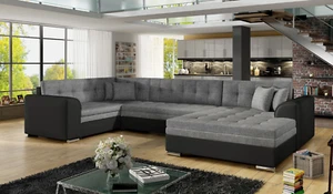 Bettfunktion Sofa Couch Ecksofa Eckcouch Polster Wohnlandschaft Textil Big XXL - Bild 1 von 11
