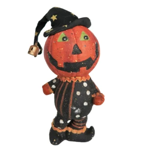 Figura única bufón calabaza jack o linterna Halloween yeso tiza - Imagen 1 de 9