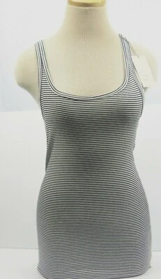 A New Day Racer Back Women's Tank Top Black and Cream Stripe Size Medium - Image 1 of 4