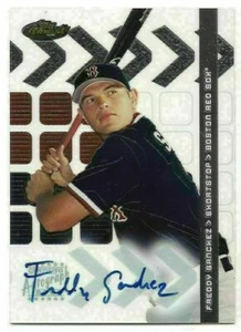 2002 TOPPS FINEST FREDDY SANCHEZ RED SOX AUTO ROOKIE RC #103 - Picture 1 of 1