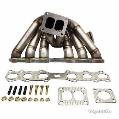 Rev9 HP Equal Length Top Mount T4 Turbo Manifold for JDM Supra 1JZGTE *Non VVTi - Image 1 of 4