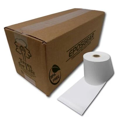 EPOSGEAR 57mm x 50mm 57x50mm Thermal Paper Credit Card PDQ Streamline Machine Till Rolls