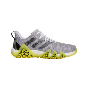 Adidas Codechaos 22 Men's Spikeless Golf Shoes GX2616 Black Silver Yellow Trim