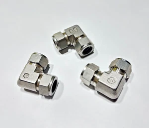 (3) 765L_SS_3/4 Ham-Let Stainless Steel 3/4" x 3/4" Tube OD Union Elbow Let-Lok - Picture 1 of 8