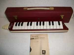 Vintage Hohner Melodica Klavier 27 Made in Germany mit Koffer Rot Retro GETESTET & FUNKTIONIERT - Bild 1 von 3