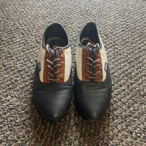 Rare scarpe da sella Oxford stile VANS 50 in pelle da donna taglia 5 oop