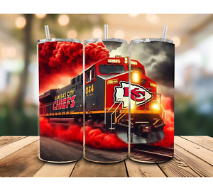 Kansas City Chiefs 20oz. Stainless Steel Tumbler train comes with lid and straw