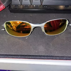 Oakley Square Wire 2.0 Silver Fire Iridium Spring Hinges 05-687 Read Description - Picture 1 of 5