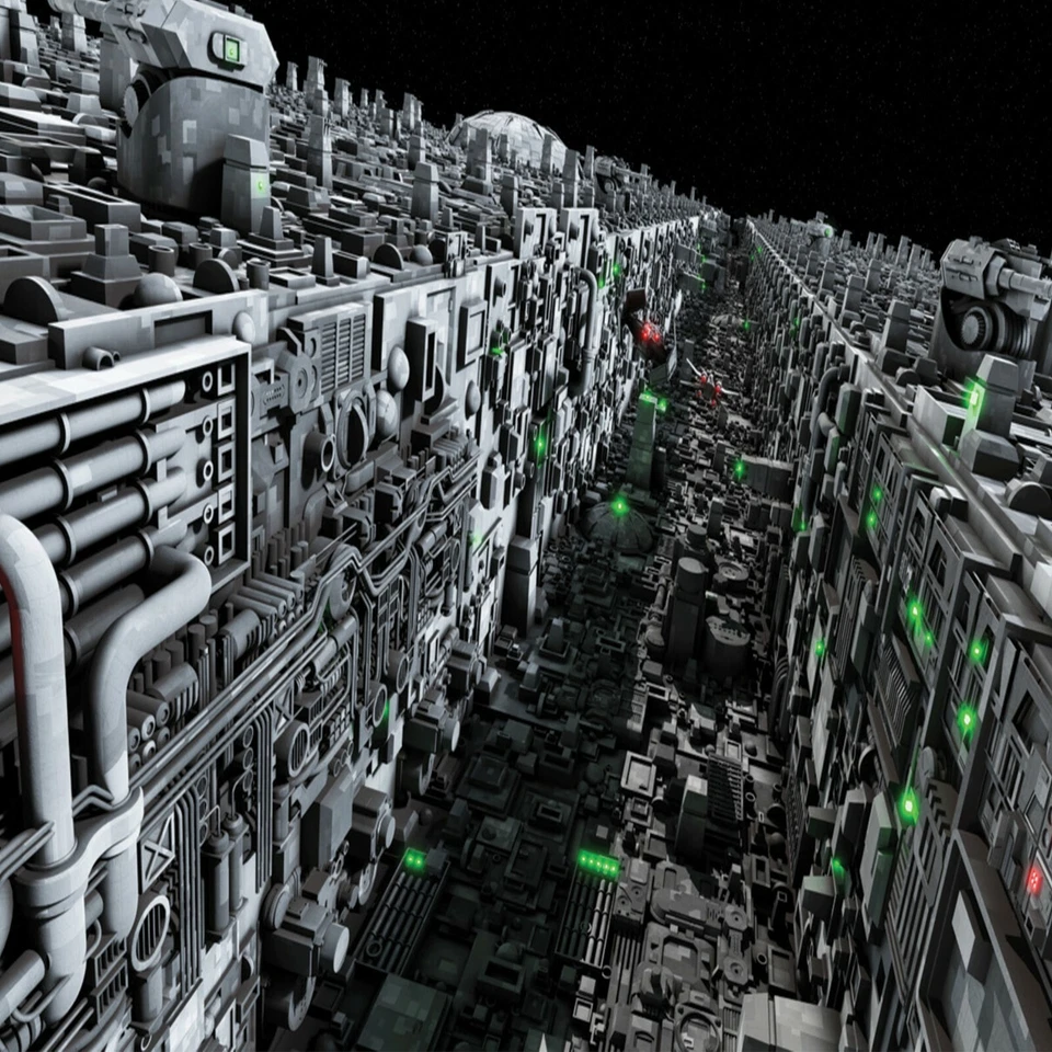 Telón de fondo diorama 1/6th STAR WARS ANH Death Star Trench Run IKEA Detolf 15x15 Foto 1 de 4