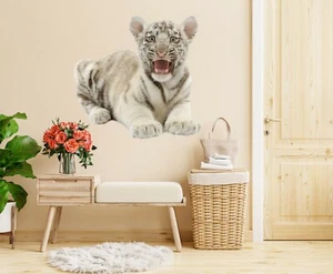 3D White Tiger A464 Animal Wallpaper Mural Poster Wall Stickers Decal Zoe - Picture 1 of 5