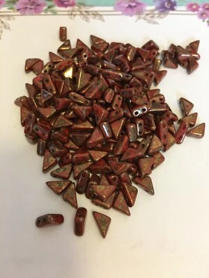 Tango Czech Pressed glass beads Rustic 6mm Bargain Pk approx 110 Stunning - Image 1 of 4