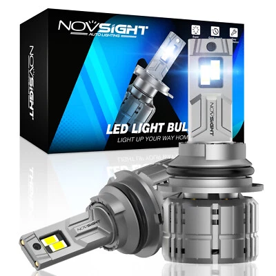 NOVSIGHT 50000LM 9004 HB1 LED Headlight Bulbs High Low Beam High Low Beam 6500K - Image 1 of 4