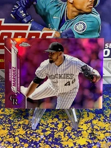 Topps 2020 cromo rosa refractor alemán Márquez Colorado Rockies 44 - Imagen 1 de 2