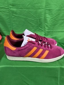 Adidas AS Roma Gazelle Legacy Hombre Gamuza Borgoña/Naranja Unidad IH2634 Talla 10.5 - Imagen 1 de 7