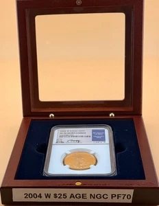 2004-W $25 American Gold Eagle NGC PF 70 SIGNED BY ED MOY - Picture 1 of 7