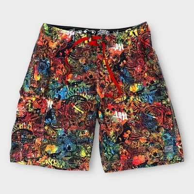 Pantalones Cortos de Tabla Lost Mayhem Para Hombre Talla 33 Negro Oveja Graffiti Calavera Surf Natación Foto 1 de 4