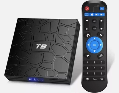 TV BOX T9 Android 9.0  4GB RAM/32GB ROM 2.4/5.0Ghz WiFi BT4.0 RK3318 Quad Core - Immagine 1 di 4