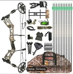 Compound Bogen Set Pfeil 30-70lb Sportbogen Erwachsene 320fps Bogenschießen Jagd - Photo 1/6