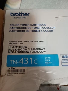 Nuevo Cartucho de Tóner Original Brother TN-431 CIAN HL-L8260CDW - Imagen 1 de 9