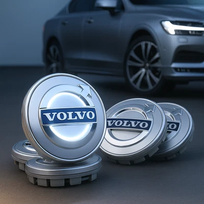 Juego de 4 tapacubos centrales de aleación flotante Volvo LED XC90 64mm Foto 1 de 3