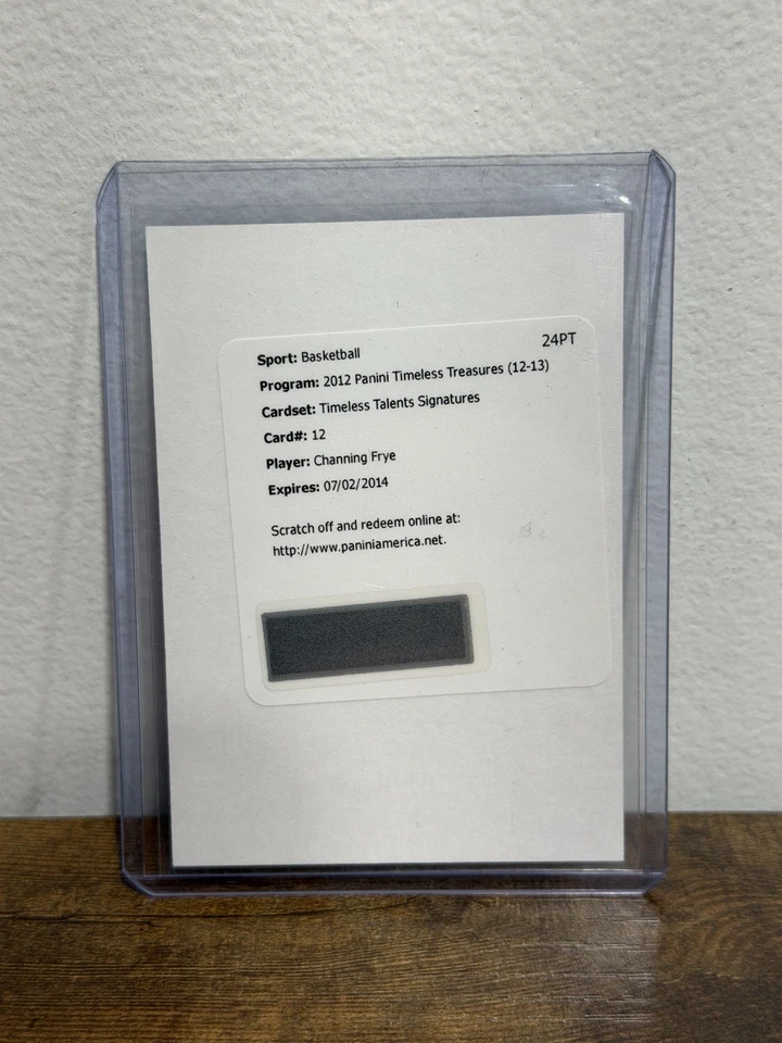 Panini Timeless Treasures Channing Frye 12 2012-13 redención automática *caducado* Foto 1 de 1