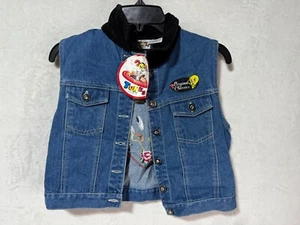 Looney Tunes Original Classics Tweety Bird Blue Denim Jacket Girls 16 *NWT - Picture 1 of 9