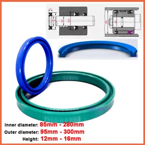 Hydraulik Kolben Öldichtung Polyurethan UN/UHS Y-Ringe Ø 65mm-280mm Höhe 15-16mm - Picture 1 of 8