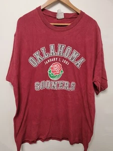 oklahoma sooners shirt mens size xl extra large red maroon OU 90s y2k football - Picture 1 of 11