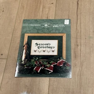 Cross N Patch SEASONS GREETINGS Cross Stitch Booklet 128 Holiday Christmas Noel - Picture 1 of 2