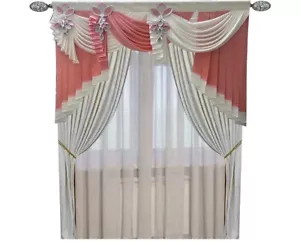 Juego Cortinas Beige Pinky Palace Tela Tul COD Nº 2210 Personalizable - Imagen 1 de 4