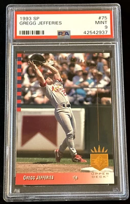 1993 Upper Deck SP #75 Gregg Jefferies PSA 9 MINT [only 2 higher] SET BREAK - Image 1 of 2