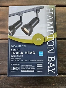 Hampton Bay 1-Light Integrated LED Mini-Step Linear Track Lighting Head (Black) - Picture 1 of 1