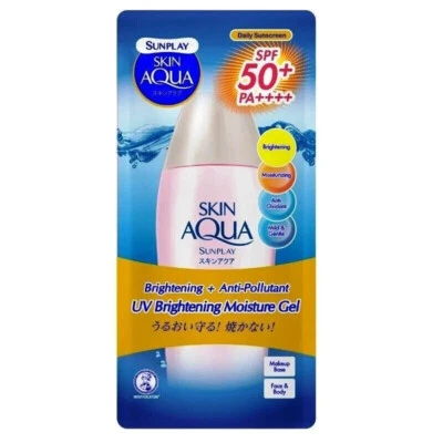 Gel hidratante iluminador UV para piel Mentolatum Sunplay Aqua SPF50+ PA 80 g Foto 1 de 4
