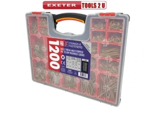 Forgefix OPMPS1200Y Organiser Pro Multi-Purpose Wood Screw Kit, 1200 Piece - Picture 1 of 1