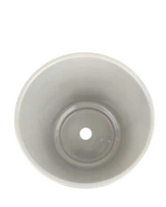 Maceta minimalista blanca de 6 pulgadas con platillo tamaño: 6 pulgadas - Imagen 1 de 6