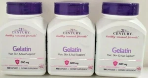 21st Century Gelatin 600mg Capsules 100ct -3 Pack -Expiration Date 09-2027 - Picture 1 of 4