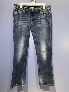 32 X 31 Jeans, Rock 47, Wrangler Low Rise, Vintage Pre Owned 8” Rise Stone Wash - Picture 1 of 7
