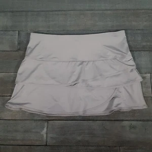 LUCKY IN LOVE Scallop Layered Tennis Skort Skirt Womens Size XL Charcoal Grey - Picture 1 of 7