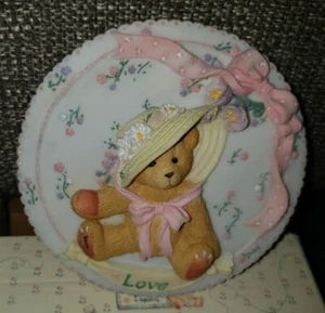Cherished Teddies Love Girl With Bonnet Plaque #104140 1994 Priscilla Hillman - Picture 1 of 4