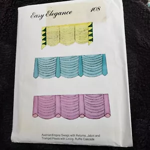 Easy Elegance Austrian Empire Valance in 3 Styles UNCUT - Picture 1 of 8