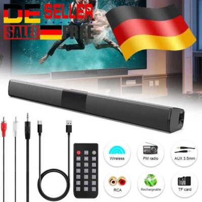  Bluetooth Soundbar Langes Stereo Kabelloser Heimkino Theater mit 4 Lautsprecher - Bild 1 von 4
