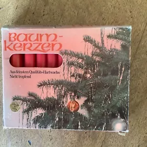 Vintage 20 Count X2 Red, White Xmas Tree, Swedish Chime Candles - Picture 1 of 2