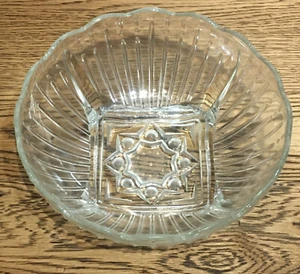 Vintage Obst-/Kleinschale aus Glas 20 x 8 cm. Gewellter Rand. - Bild 1 von 11