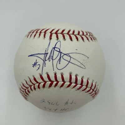 Estadística de béisbol MLB firmada por Harold Baines fuertemente inscrita con certificado de autenticidad de la JSA Foto 1 de 4