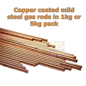 1 kg oder 5 kg 1,6 mm CCMS verkupferter Baustahl Gas Schweißstäbe - Bild 1 von 1