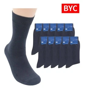 Conjunto de 10 pares de calcetines de vestir BYC para hombre mezcla de algodón talla US9/27 cm Md en Kor - Imagen 1 de 4