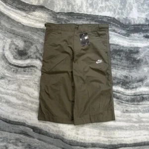 Vintage Nike Utility Cargo Cream Beige 3/4 Shorts Size Kids Large Age 12-13 - Picture 1 of 6