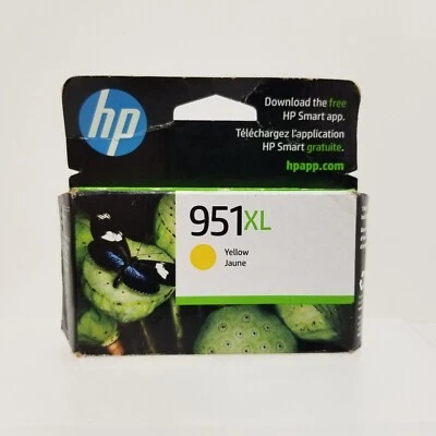 New HP 951XL High Yield Yellow Original Ink Cartridge Box 951 XL CN048AN EXP 25 - Image 1 of 3