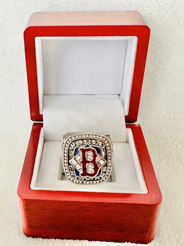 2004 Red Sox World Series Silver Championship Ring W Box, 🇺🇸 SHIP Cover