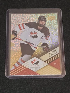 2024 UD Team Canada Juniors Matthew Schaefer Gold Foil Parallel 8/25 #69 RARE - Picture 1 of 2
